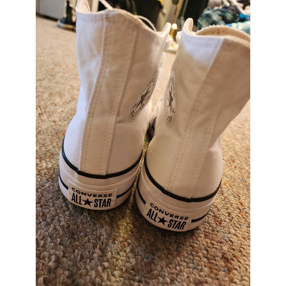Converse Chuck Taylor All Star Lift Platform Canvas White High Top W8 - Picture 6 of 9